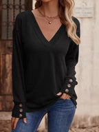 V-Neck Long Sleeve T-Shirt