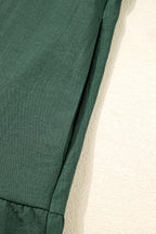 Canton Contrast Ricrac Trim Button V Neck Knotted Bracelet Sleeve Shift Dress