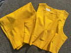 Women's Chic Solid Color Sleeveless Cotton 2-Piece Leisure Set