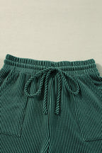 Evergreen Corded MERRY Graphic Long Sleeve Top and Shorts Set