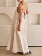 A-line Summer Vibe Contrasting Suspender Dress - Chic & Versatile Holiday Fashion