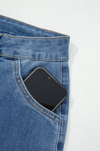 Ashleigh Blue Multi Buttons High Waist Wide Leg Jeans With Pockets