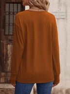 V-Neck Long Sleeve T-Shirt