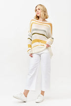 And The Why Abstract Striped Light Weight Loose Sweater