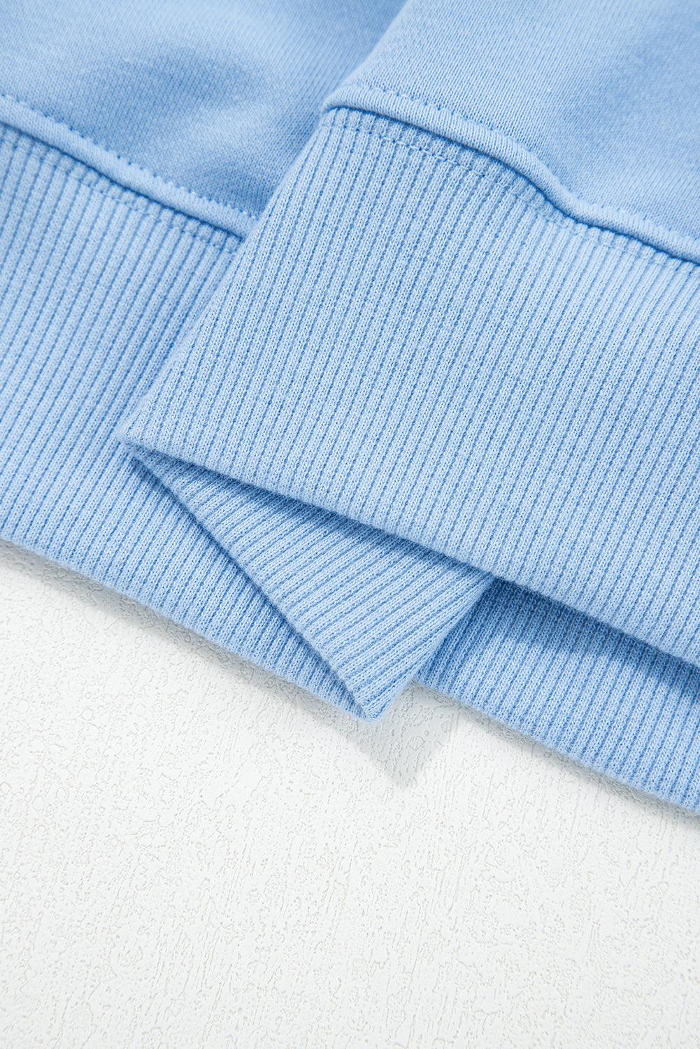 Beau Blue Floral Patchwork Drop Shoulder Pullover & Sweatpants Lounge Set - Cozy & Chic Loungewear