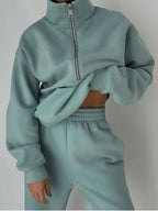 Men's Fleece Sports Street Casual Fashion Two-Piece Sweatshirt Set