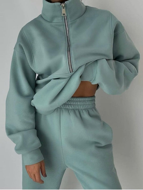 Men's Fleece Sports Street Casual Fashion Two-Piece Sweatshirt Set