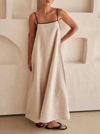 A-line Summer Vibe Contrasting Suspender Dress - Chic & Versatile Holiday Fashion