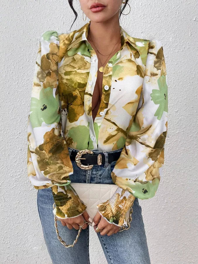 Floral Print Long Sleeve Shirt