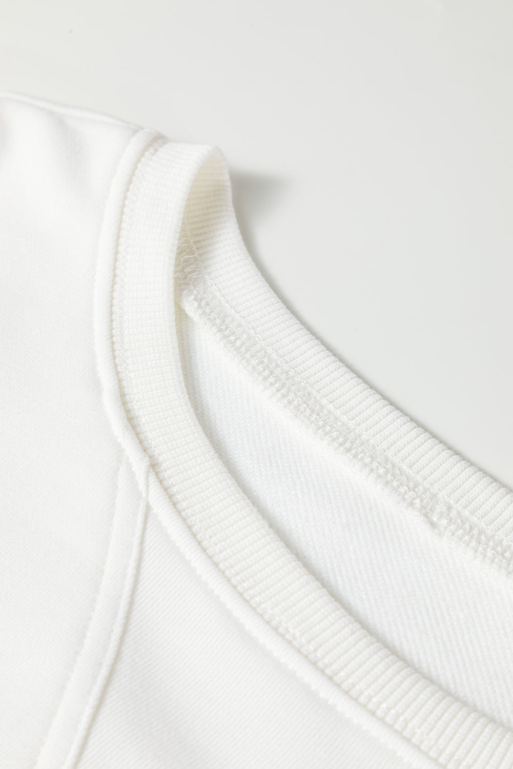 White Plaid Ruffled Patchwork Drop Shoulder Pullover and Drawstring Elastic Waist Shorts Matching Set