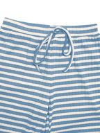 Striped Square Neck Long Sleeve Top and Pants Lounge Set