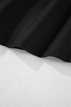 Black 2pcs Cropped Tee and Ruffle High Waist Skort Set