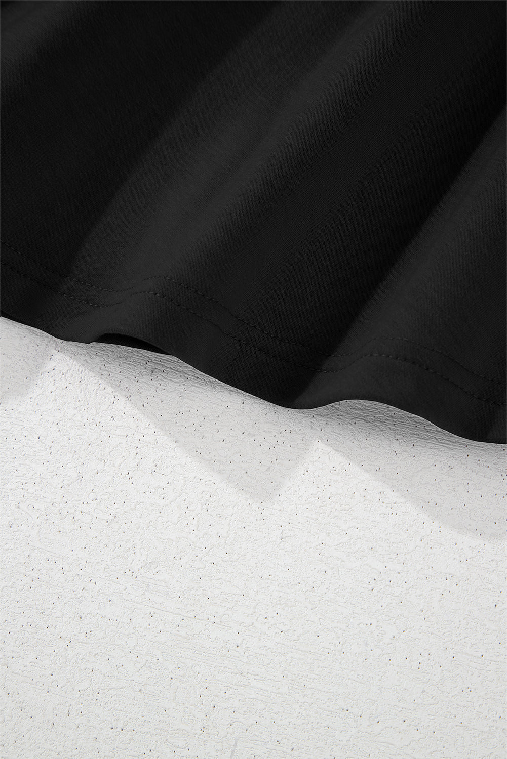 Black 2pcs Cropped Tee and Ruffle High Waist Skort Set