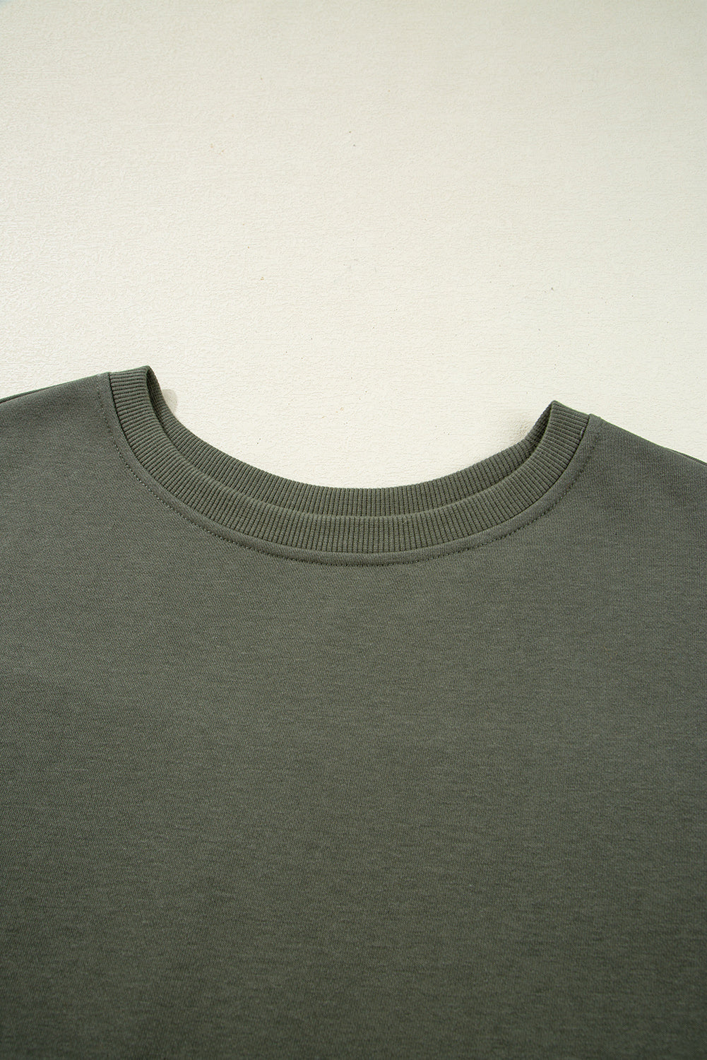 Moss Green Vintage Plaid Patchwork Drop Shoulder Sweatshirt