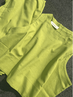 Women's Chic Solid Color Sleeveless Cotton 2-Piece Leisure Set