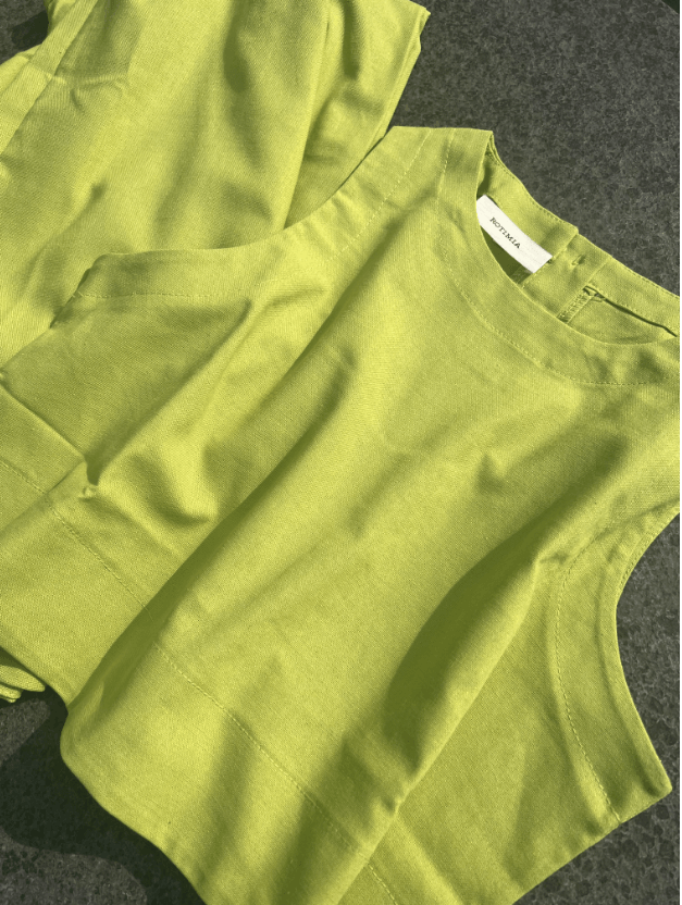 Women's Chic Solid Color Sleeveless Cotton 2-Piece Leisure Set