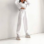 Chic Casual Stand Collar Two-Piece Set for Autumn/Winter