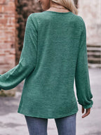 Ruffle Cuff Long Sleeve T-Shirt