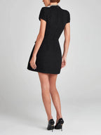 Exquisite Pearl Trim Pocket Mini Dress - Playful & Stylish