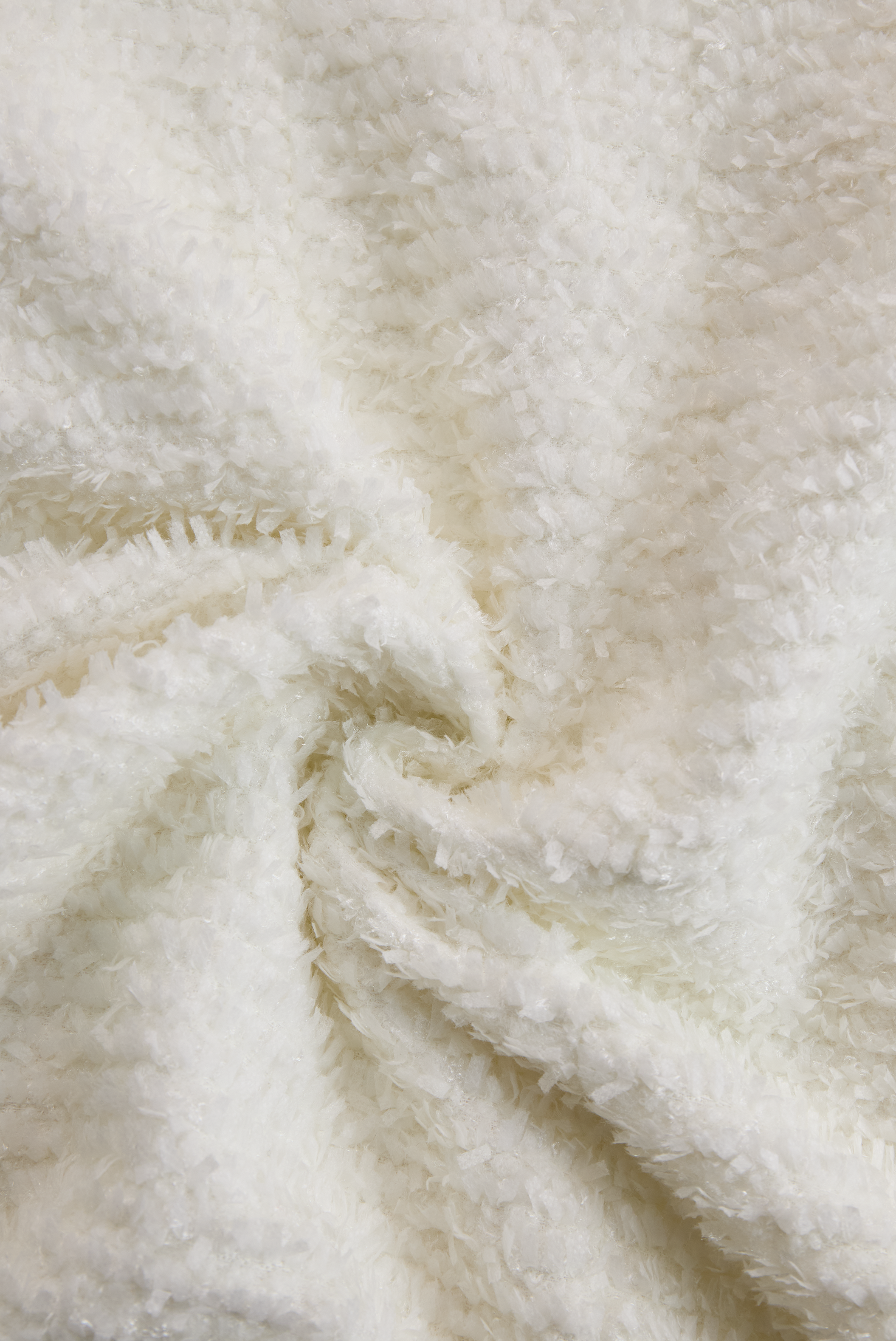 Ivory Tweed Button-Down Midi Dress With Patch Pockets