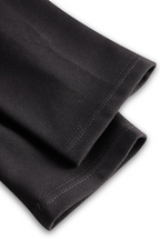 Refined Black Belted Sheath Dress with Mandarin Collar