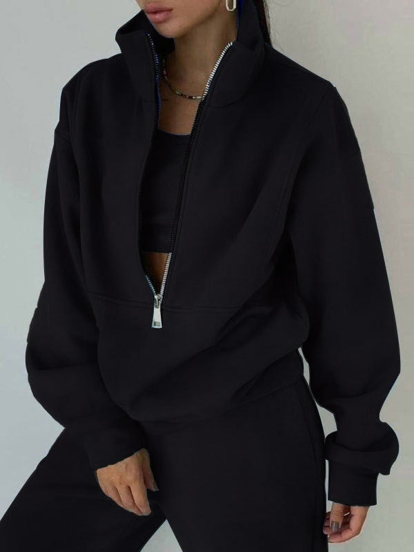 Men's Fleece Sports Street Casual Fashion Two-Piece Sweatshirt Set