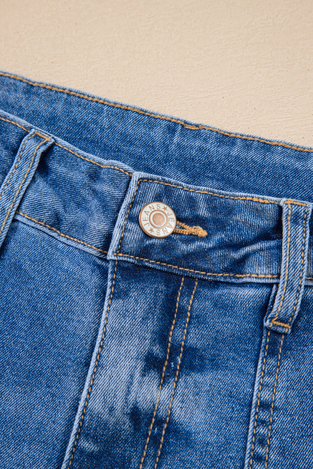 Sky Blue Cropped High Rise Wide Leg Jeans