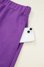 Wisteria Half Zip Sporty Pullover Mini Skirt 2pcs Outfit