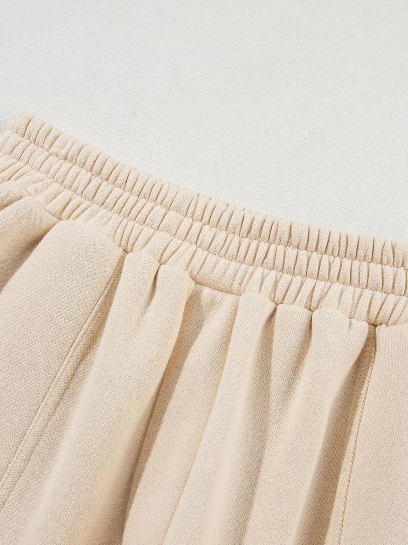 Solid Exposed Seams Hoodie and Joggers Activewear Set