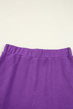 Wisteria Half Zip Sporty Pullover Mini Skirt 2pcs Outfit