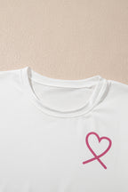 Women's Pink Ruffled Tank Top & Heart Print Pants Lounge Set - Comfortable & Stylish