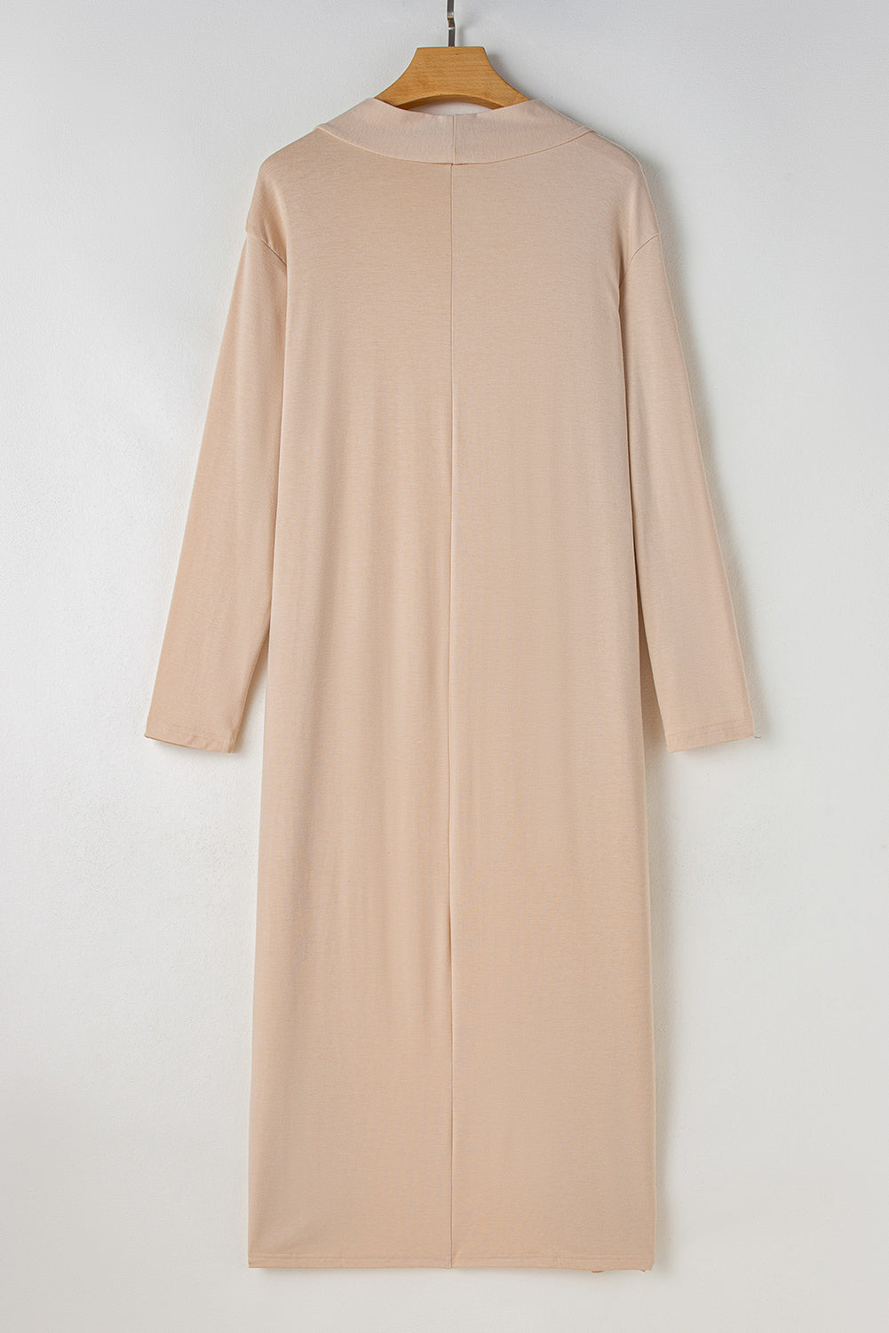 Parchment Split Long Cardigan and Skinny Pants Lounge Set - Cozy Two-Piece Loungewear for Effortless Style