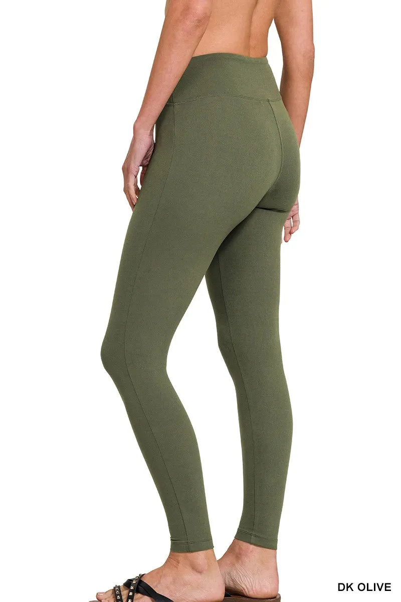 Zenana Microfiber Waistband Leggings