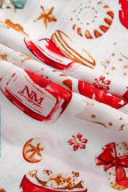 White Christmas Pattern Long Sleeve Shirt and Pants Pajama Set - Cozy & Festive Sleepwear