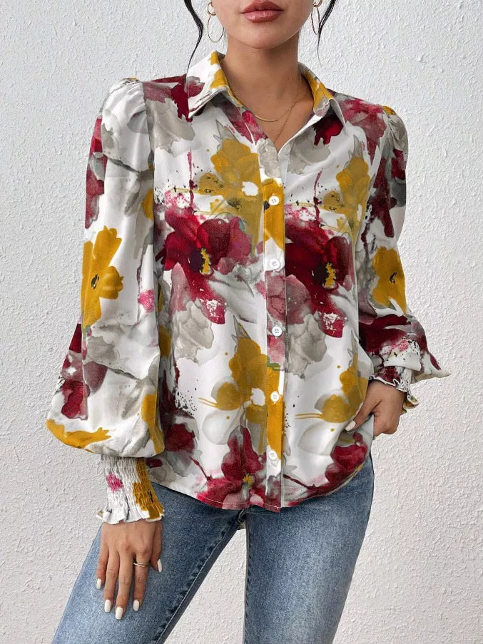 Floral Print Long Sleeve Shirt