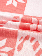 andycane Snowflake Checker Drop Shoulder Sweater