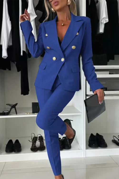 Men's Casual Slim Fit Cotton Blend Suit - Fashionable & Comfortable