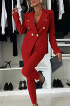 Men's Casual Slim Fit Cotton Blend Suit - Fashionable & Comfortable