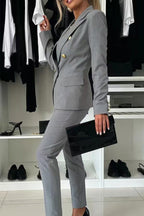 Men's Casual Slim Fit Cotton Blend Suit - Fashionable & Comfortable