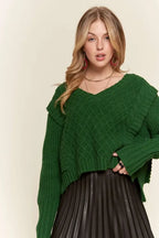 ADORA Ruffle Detail Adorable Sweater