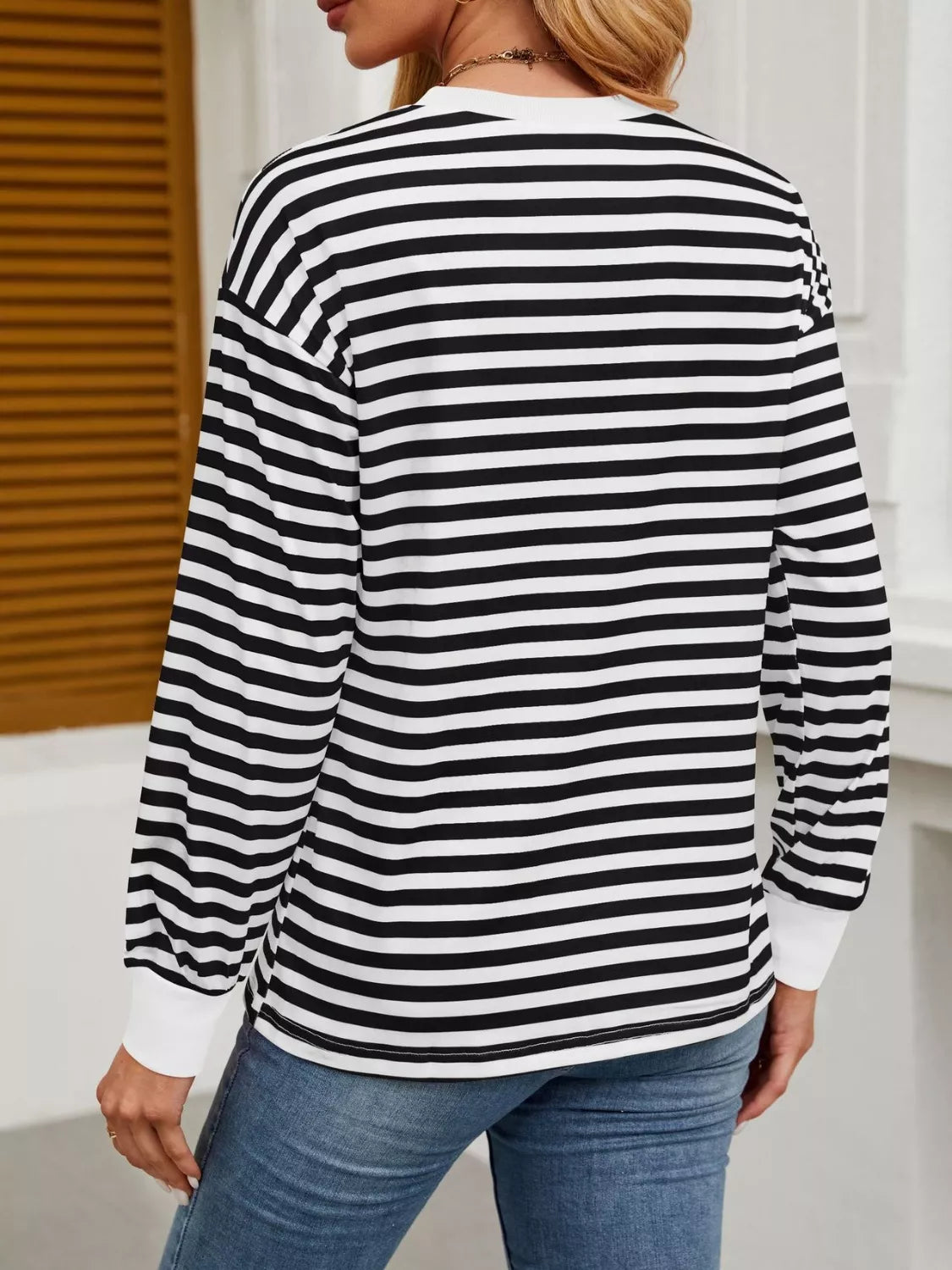 Striped Long Sleeve Casual T-Shirt