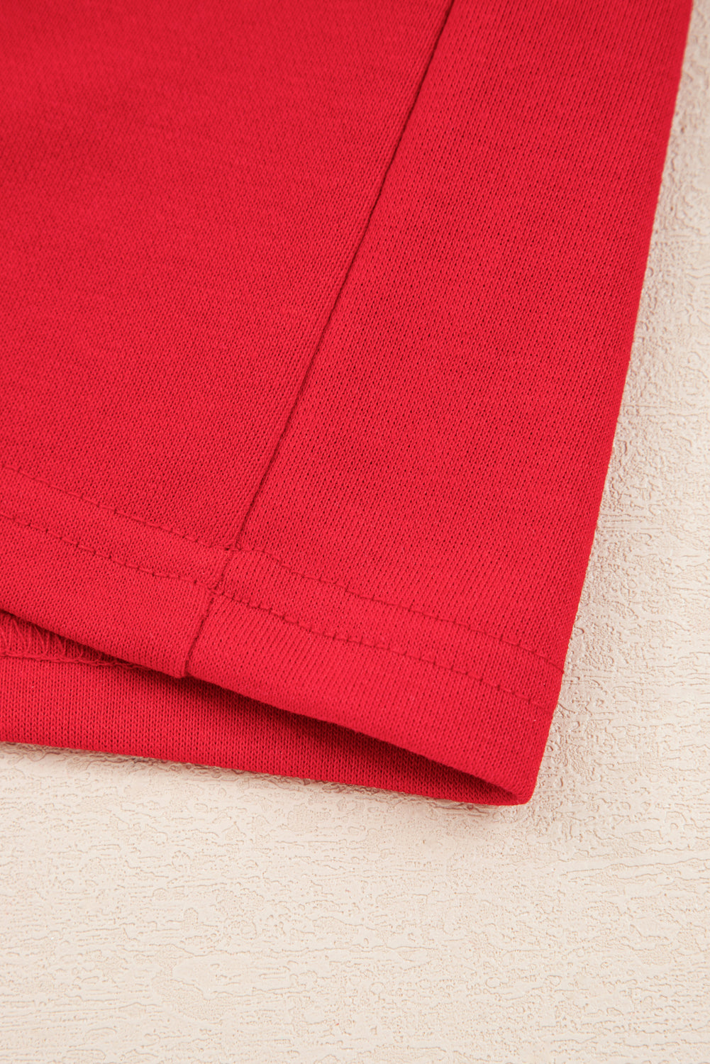 Fiery Red Varsity Stripe Detail Drop Shoulder Pullover Mini Skirt Set