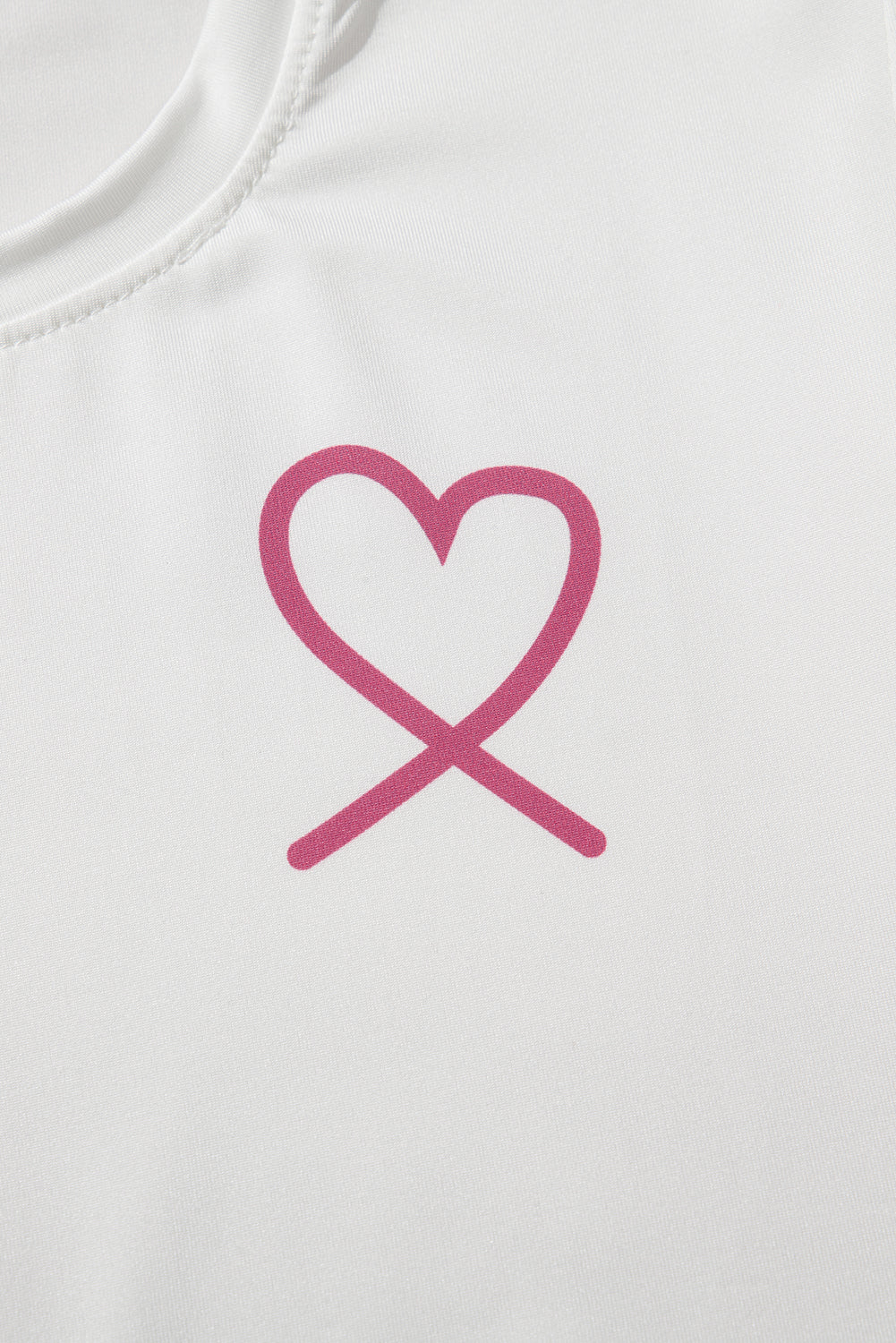 Women's Pink Ruffled Tank Top & Heart Print Pants Lounge Set - Comfortable & Stylish