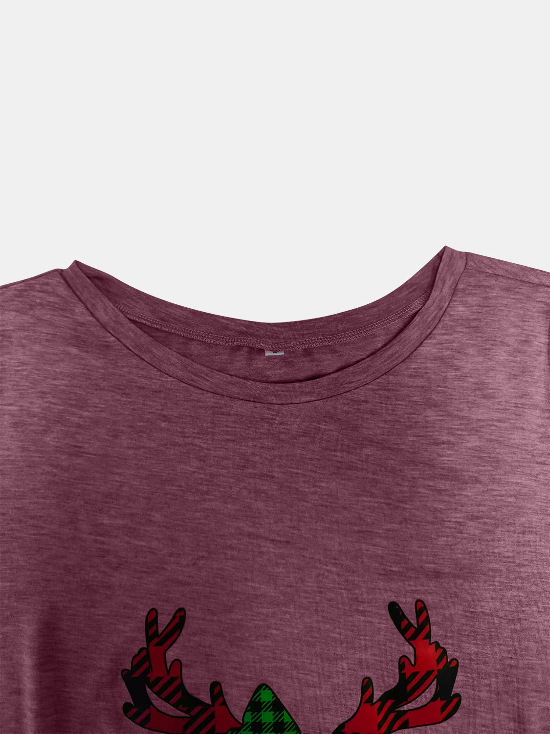 Blue Zone Planet |  Full Size Reindeer Round Neck Long Sleeve T-Shirt