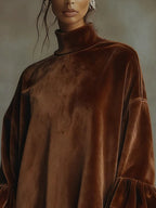 Luxurious Velvet Leopard Cuff Flounce Sleeve Mini Dress for Autumn Events