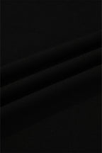 Black Contrast Print Striped Raglan Long Sleeve Loose Top