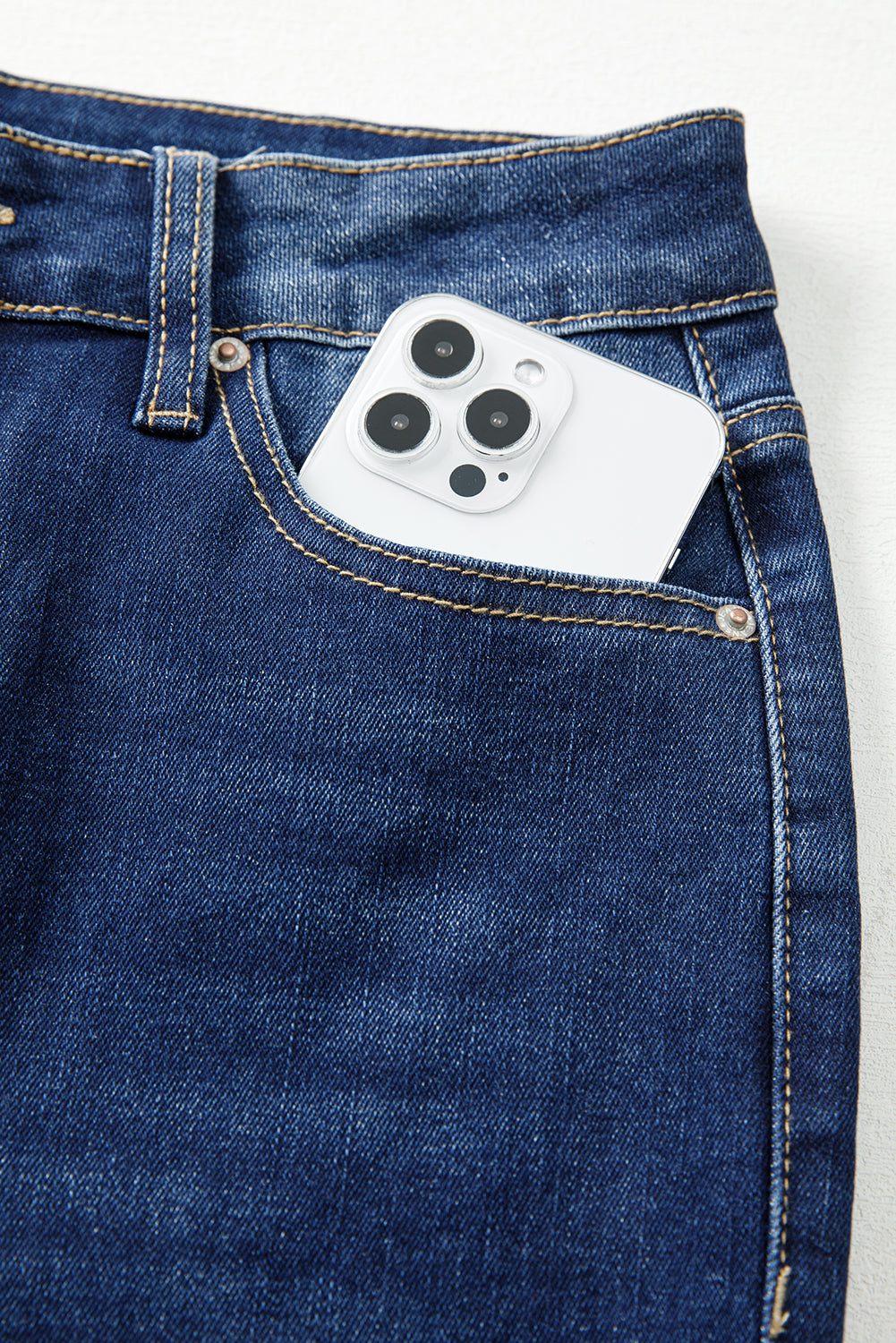 Sail Blue Western Stitch Patched Pocket Bootcut Jeans