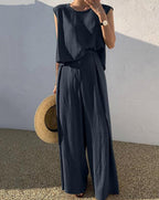 Premium Linen Blend Casual Pants Set - Comfortable & Stylish