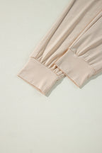 Parchment Split Long Cardigan and Skinny Pants Lounge Set - Cozy Two-Piece Loungewear for Effortless Style
