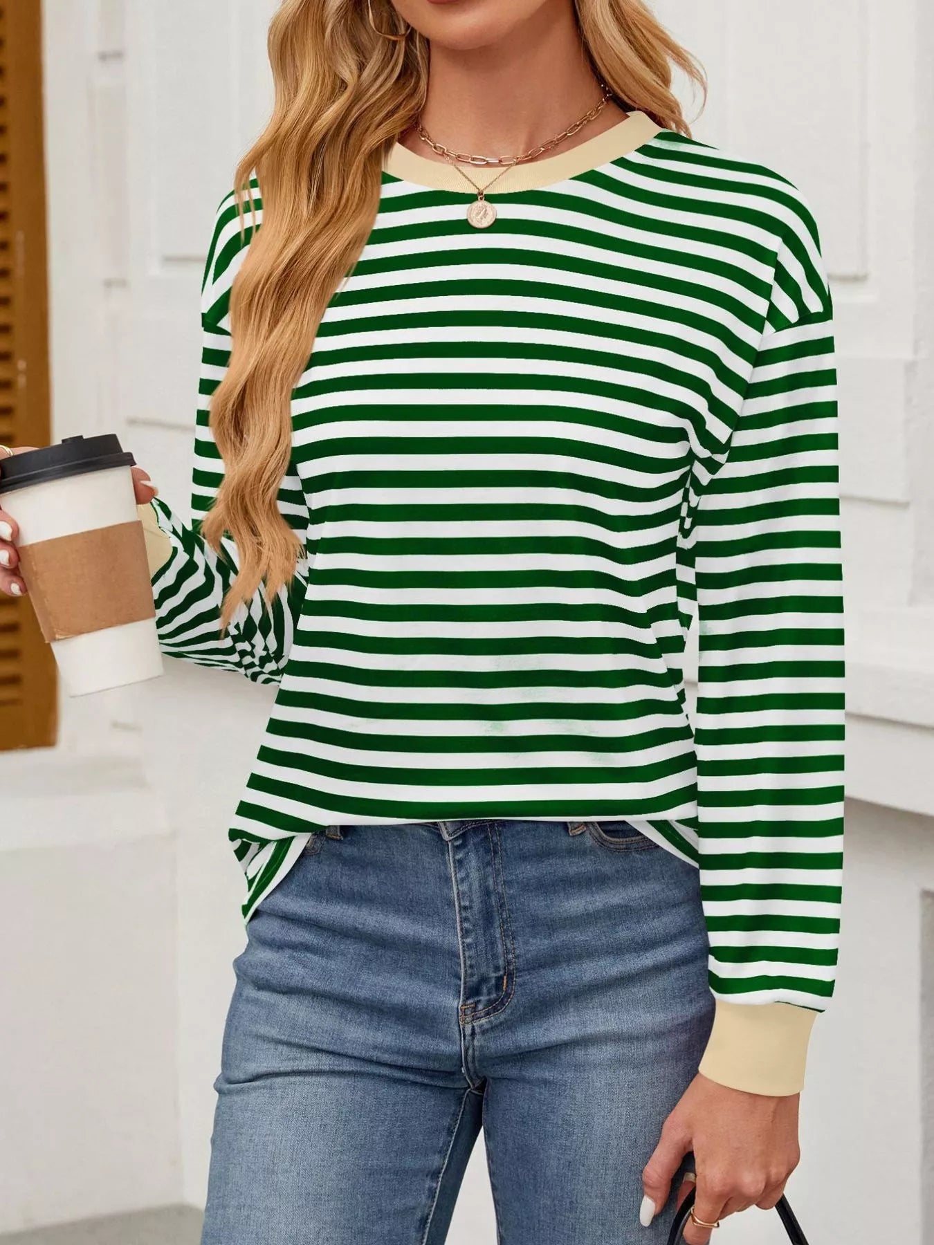 Striped Long Sleeve Casual T-Shirt